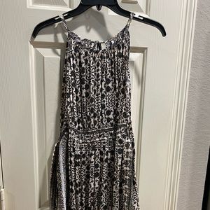 Free people tunic dress Size M black & cream print